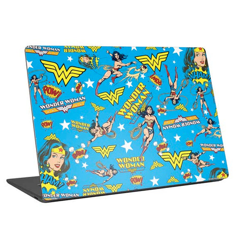 DC Comics Wonder Woman Action pose pattern Universal Laptop 16in (13 x 9.4in) Skin